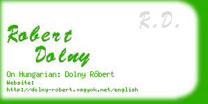 robert dolny business card